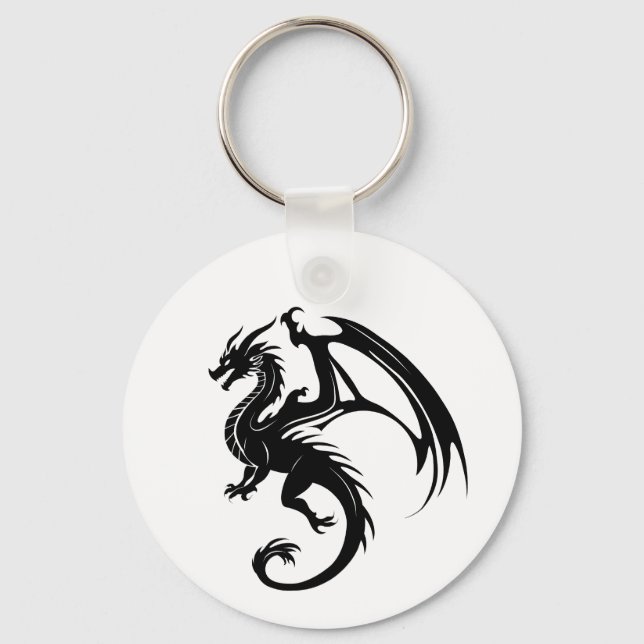 Black dragon keychain (Front)