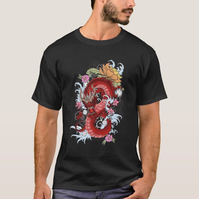 Black Dragon Men's T-Shirt (Front)