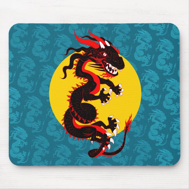 Black Dragon Mouse Pad (Front)
