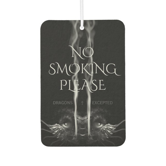 Black Dragon 'No Smoking' Air Freshener (Front)
