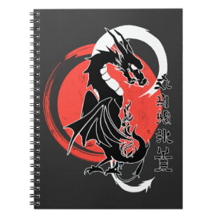 Black dragon, red moon notebook