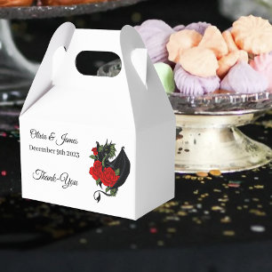 Black Dragon Red Roses Fantasy Favor Box