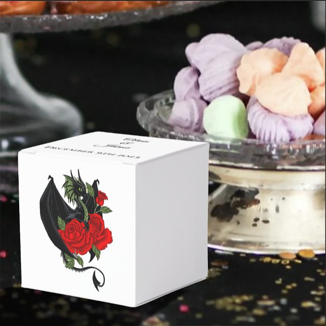 Black Dragon Red Roses Fantasy Favor Box (Creator Uploaded)