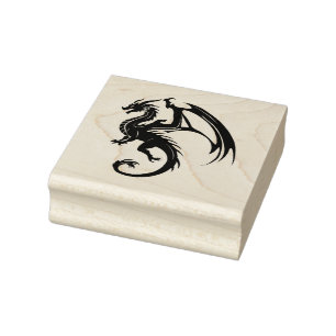 Black dragon rubber stamp
