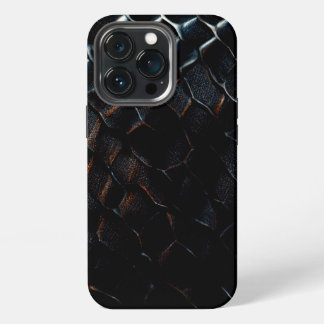 Black dragon scale iphone case
