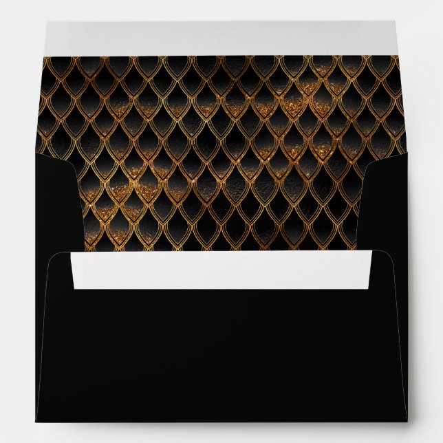 Black Dragon Scales Envelope (Back (Bottom))