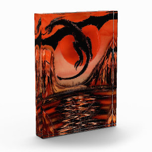 Black Dragon Taking Flight Photo Block