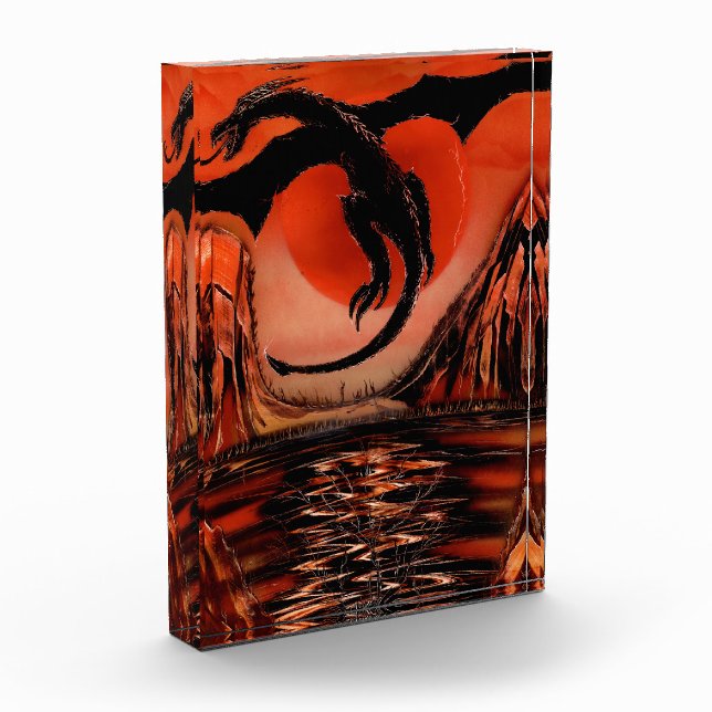 Black Dragon Taking Flight Photo Block (Left)
