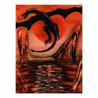 Black Dragon Taking Flight Photo Print