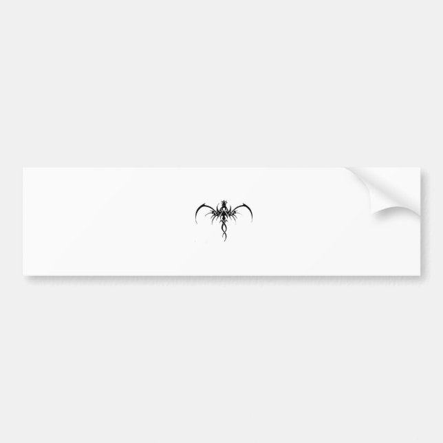 Black dragon tattoo bumper sticker (Front)