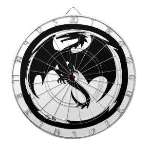 Black Dragon white dartboard