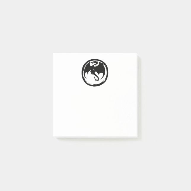 Black Dragon white note pads (Front)