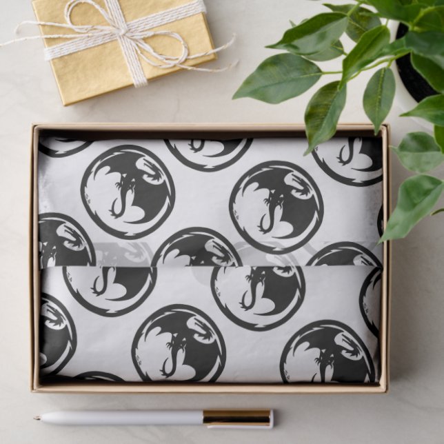 Black Dragon white tissue paper medium (Gift)