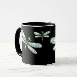 Black Dragonfly Design Mug