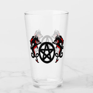Black Dragons And Pentacles Glass