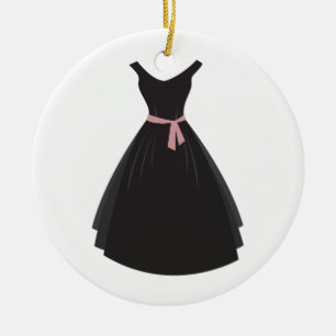 Black Dress Ceramic Ornament