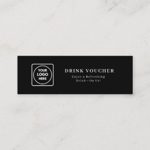 Black Drink Voucher Card   Custom Corporate Event 