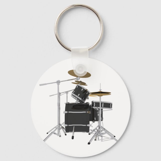 Black Drum Kit: Keychain (Front)