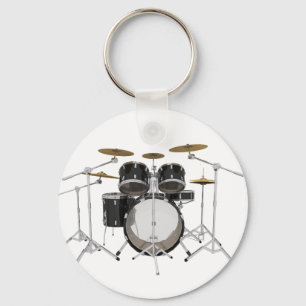 Black Drum Kit: Keychain