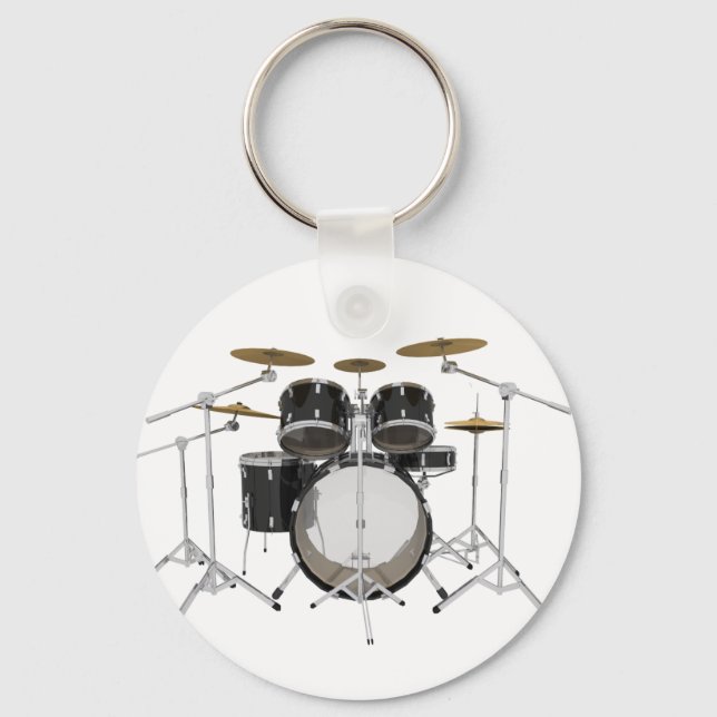Black Drum Kit: Keychain (Front)