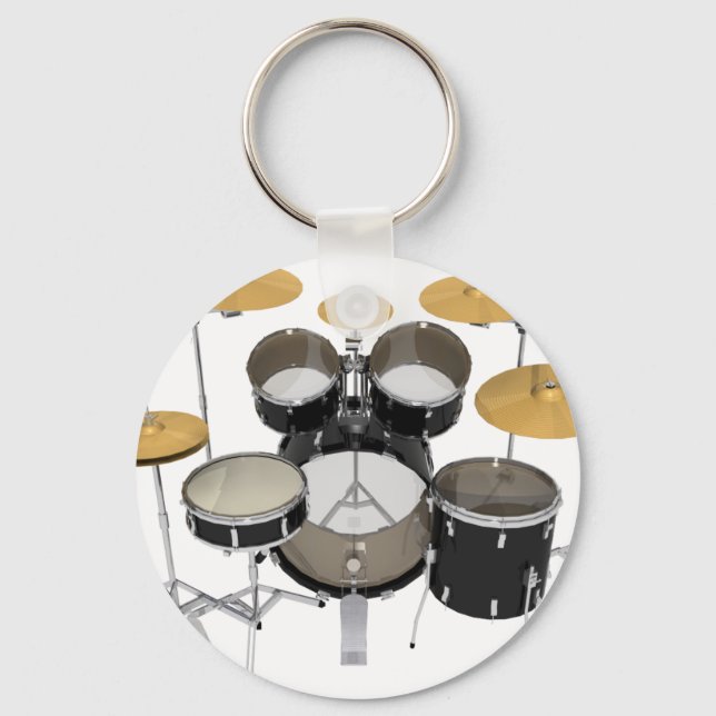 Black Drum Kit: Keychain (Front)