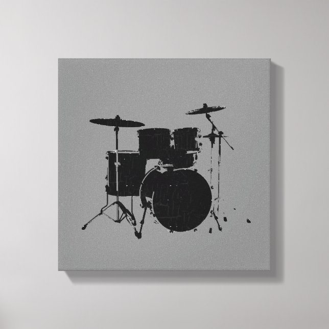 black drums canvas print (Front)