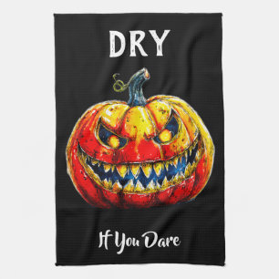 Black Dry If You Dare Halloween Towel