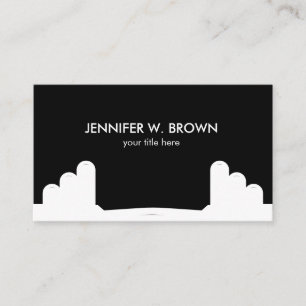 Black Dumbbell Fitness Trainer Coach Sport Business Card