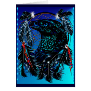 Black Ealge Dreamcatcher  Card
