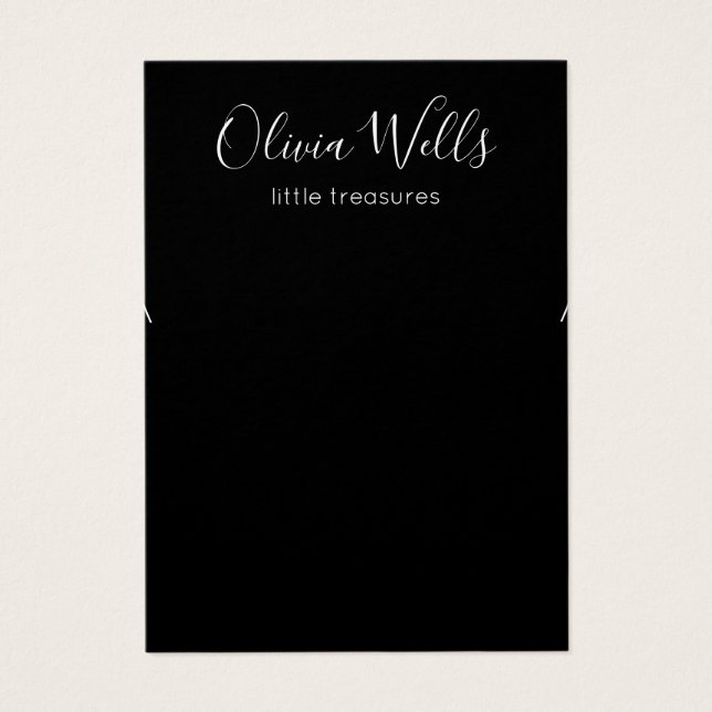  Black Earring Jewellery Display Card (Front)