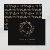 Black Ebony Botanical Wreath QR CODE WEBSITE