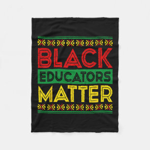 Black Educators Problem Black History Teacher June Fleece Blanket