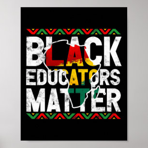 Black Educators Problem Design Black History Month Poster