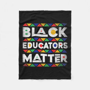 Black Educators Problem Melanin African Teacher Bl Fleece Blanket