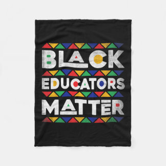 Black Educators Problem Melanin African Teacher Bl Fleece Blanket