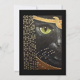 Black Egyptian Cat Flat Card