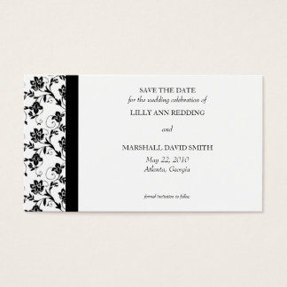 Black Elegance Save The Date Card
