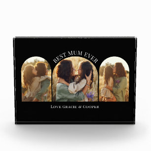 Black elegant arch multi photo best mum