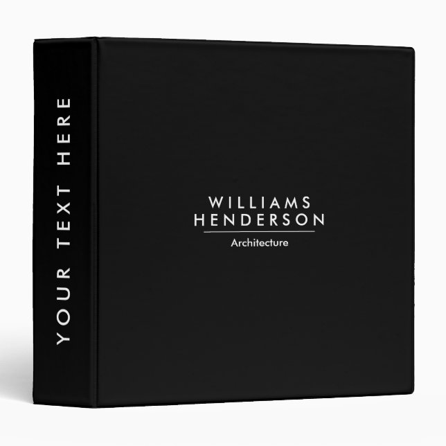 Black Elegant Binder (Front/Spine)