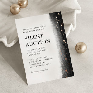 Black Elegant Brush Stroke Gala & Silent Auction