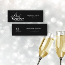 Black Elegant Calligraphy Business Logo Voucher