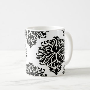 Black Elegant Damask Coffee Mug