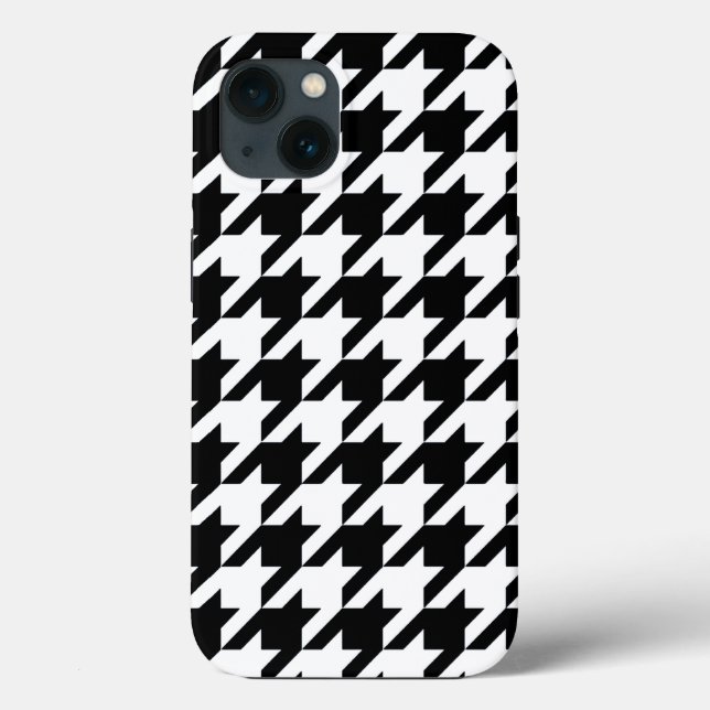 Black Elegant Houndstooth Case-Mate iPhone Case (Back)