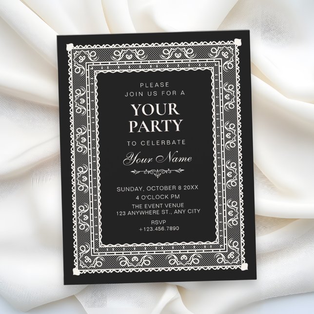 Black elegant  invitation (Creator Uploaded)