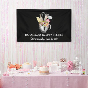 Black Elegant Minimal Bakery pastry Banner