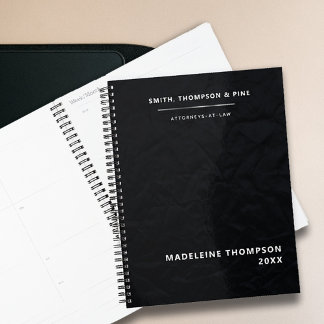 Black Elegant Modern Business Professional Custom Planner