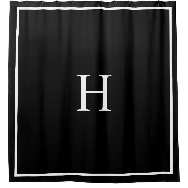 Black Elegant Modern Monogram (Front)