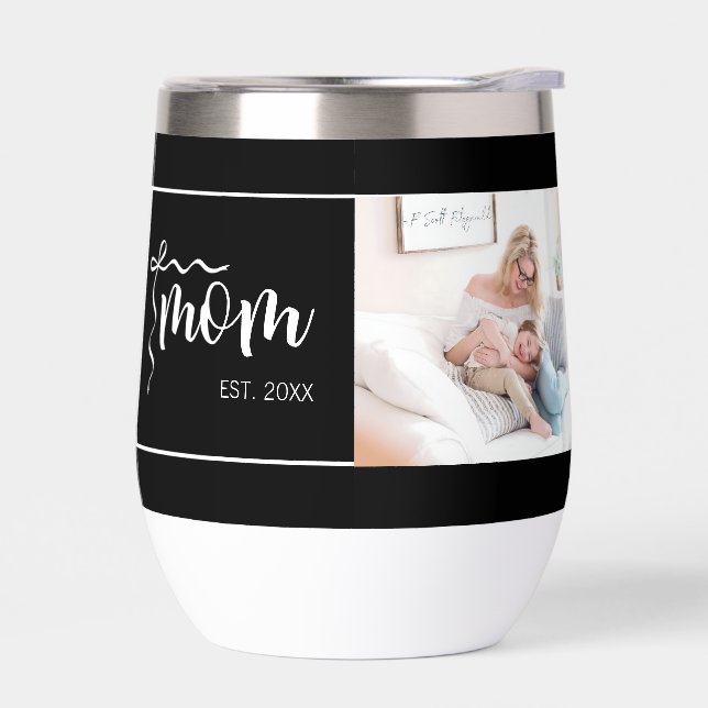 Black Elegant Mom Established Bow Add Photo (Left)