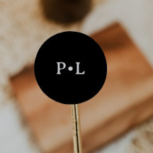Black Elegant Monogram Wedding