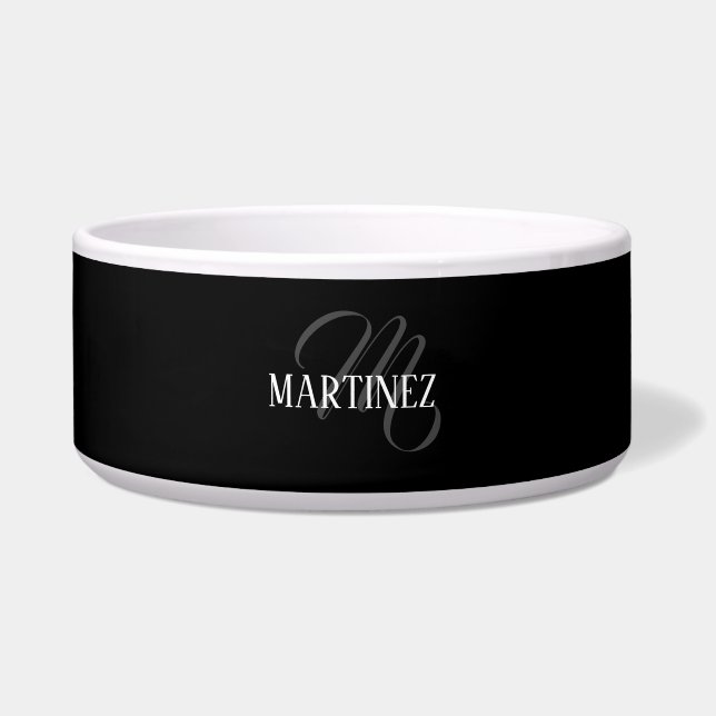 Black Elegant Personalized Last Name | Name (Front)